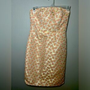 Strapless Structured Spring Floral Dress